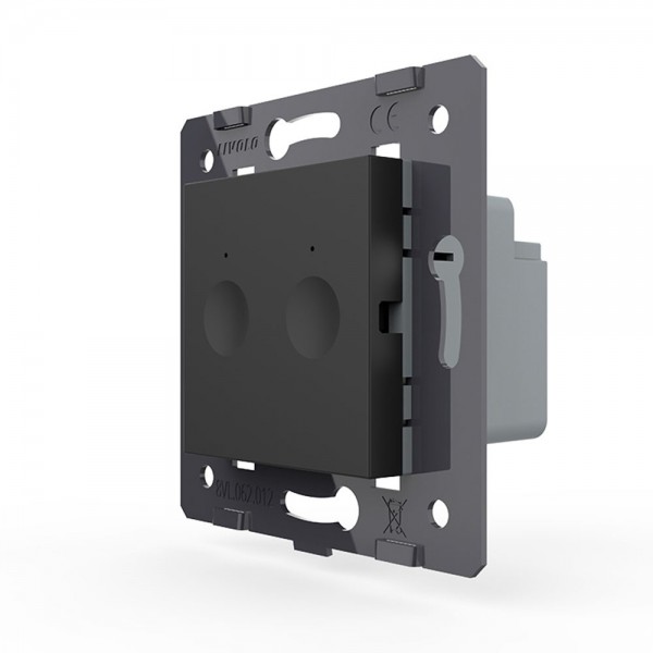 

VL-P7-02-12 Двухклавишный сенсорный выключатель Livolo Module, цвет черный (механизм), Двухклавишный сенсорный выключатель Livolo Module, цвет черный (механизм)