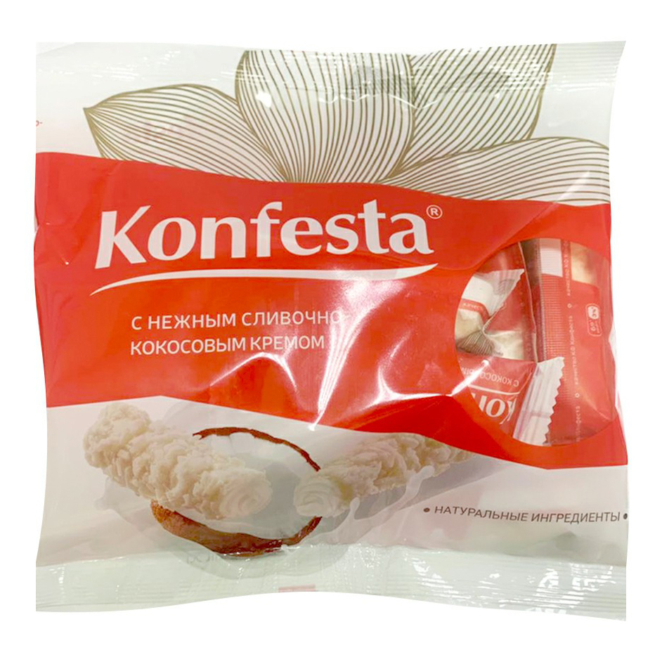 Конфеты глазированные Konfesta с кокосовой начинкой 150 г