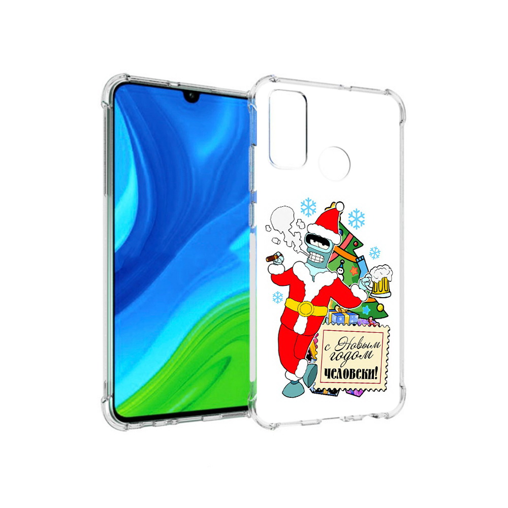 

Чехол MyPads Tocco для Huawei P Smart (2020) С новым годом человеки, Прозрачный, Tocco
