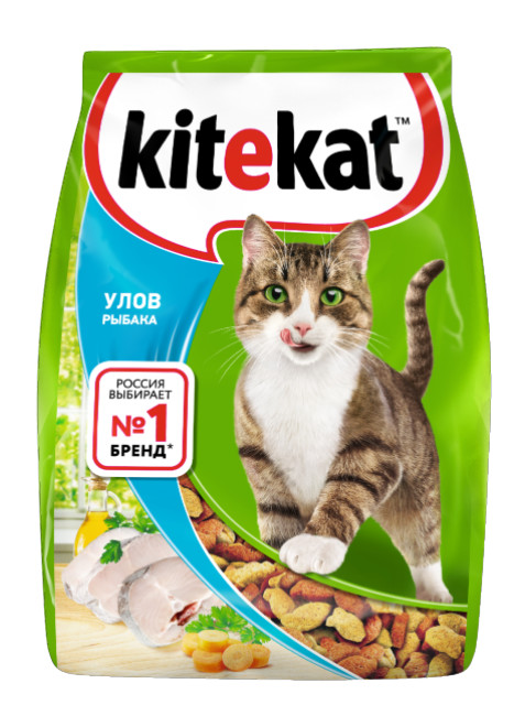 фото Сухой корм для кошек kitekat, улов рыбака, 0,35кг