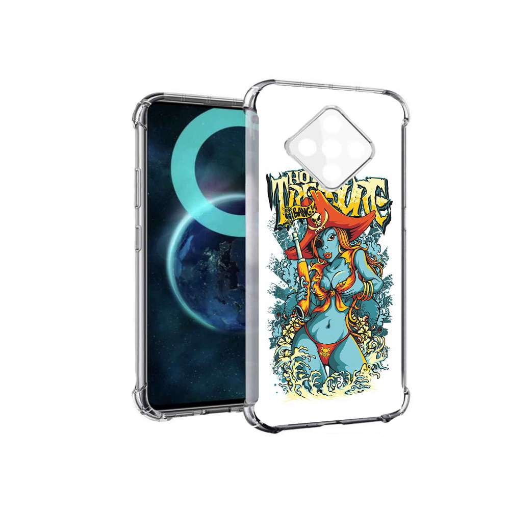 Чехол MyPads нарисованная синяя девушка комикс для Infinix Zero 8