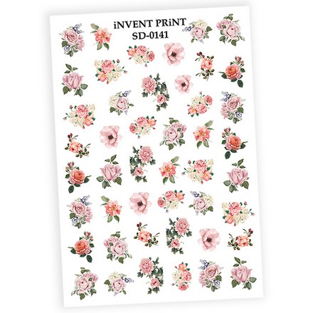 

Набор, iNVENT PRiNT, Слайдер-дизайн «Цветы» №SD-141, 3 шт., Разноцветный