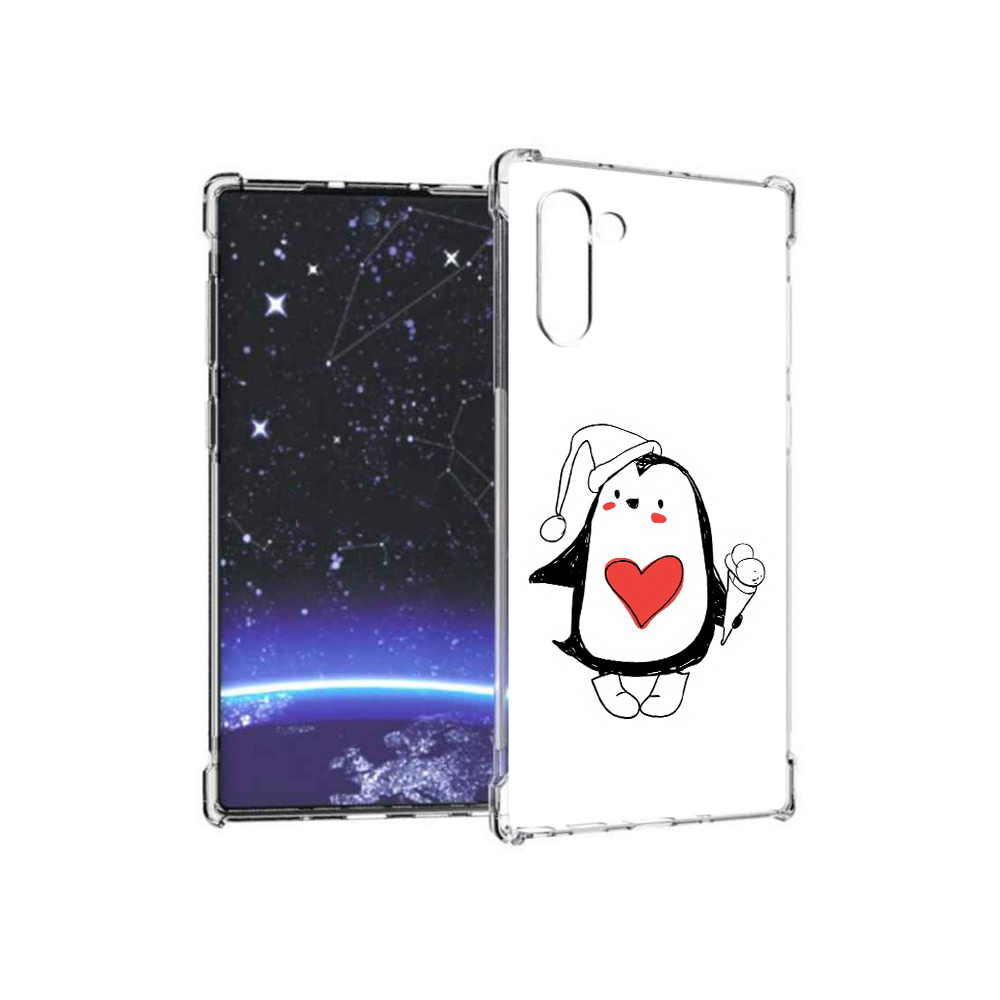 

Чехол MyPads Tocco для Samsung Galaxy Note 10 Пингвин с мороженым (PT135782.511.135), Прозрачный, Tocco