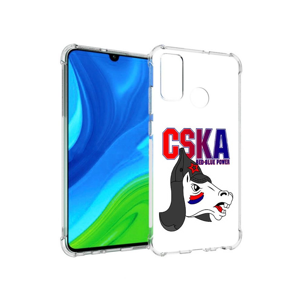 

Чехол MyPads Tocco для Huawei P Smart (2020) ФК ЦСК лошадка россия, Прозрачный, Tocco