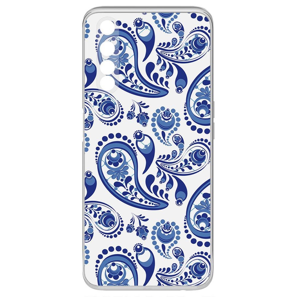 

Чехол-накладка Krutoff Clear Case Гжель для Realme 6