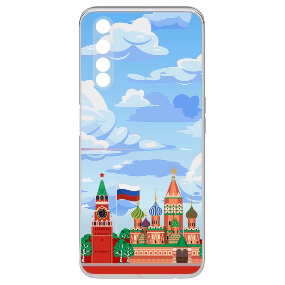 

Чехол-накладка Krutoff Clear Case Красная Площадь для Realme 6