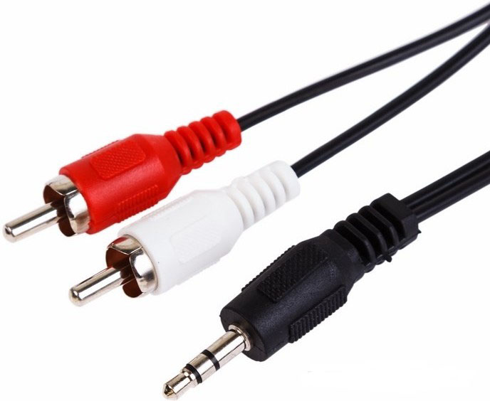 фото Кабель смарткип 2rca - jack 3.5, 1,2м черный (17-4202-8)