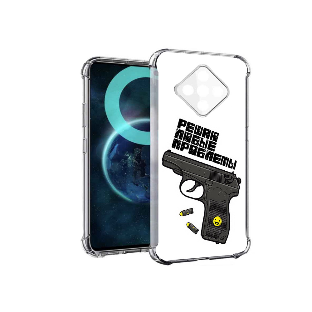 

Чехол MyPads пистолет против проблем для Infinix Zero 8, Прозрачный, Tocco
