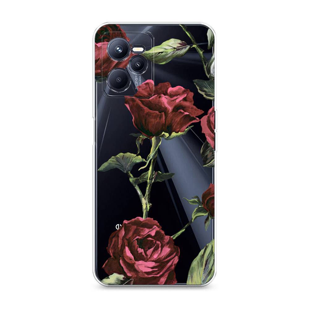 

Силиконовый чехол Awog "Бордовые розы фон" для Realme C35, Разноцветный, 259250-8