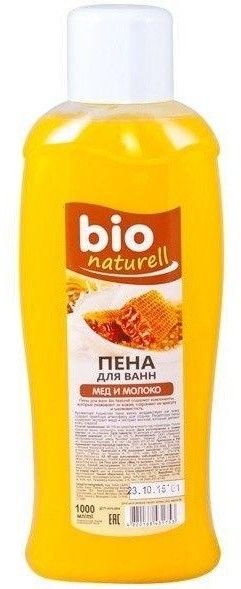 фото Пена для ванн bio naturell мед и молоко 1000 мл