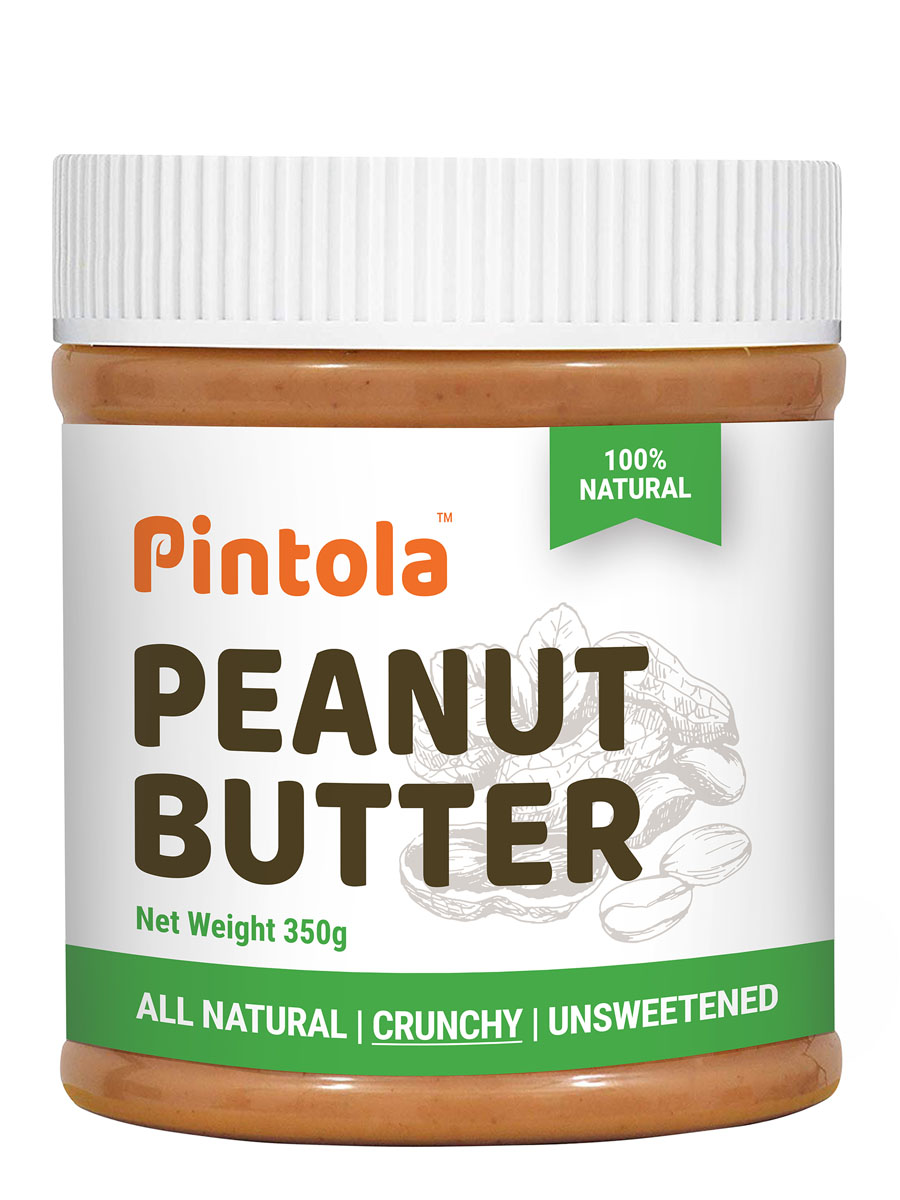 

Кремовая арахисовая паста с кусочками арахиса без сахара Pintola Crunchy Natural, 350 гр