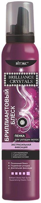 фото Пенка для укладки волос экстрасильная фиксация brilliance crystals витэкс 200 мл vitex