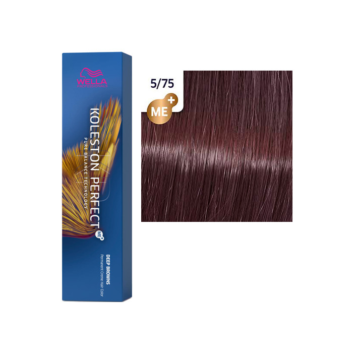 Краска для волос Wella Koleston Perfect Me+ Deep Browns 5/75 Темный палисандр краска для волос wella koleston perfect me deep browns 4 75 бомбейский палисандр 60 мл