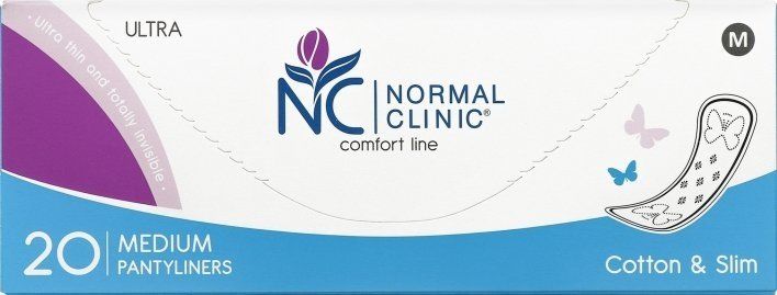 Прокладки ежедневные Normal Ultra cotton&slim Medium (180 мм) NORMAL Clinic, 20 шт