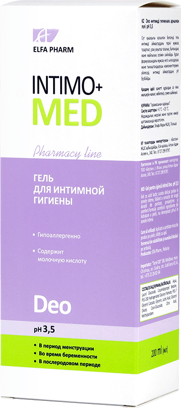 

Гель для интимной гигиены Intimo+Med Deo 200 мл