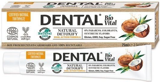фото Зубная паста "детокс" natural detoxify dental bio vital deba, 75 мл