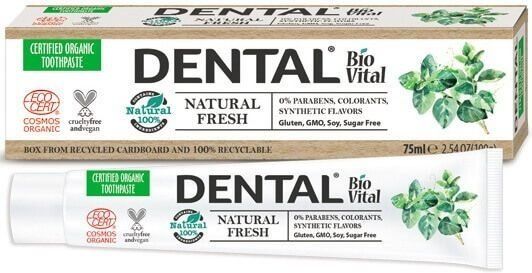 фото Зубная паста "натуральная свежесть" natural fresh dental bio vital deba, 75 мл