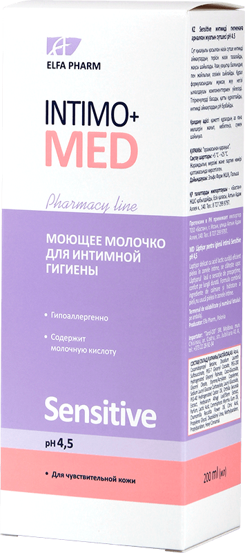 

Молочко для интимной гигиены Intimo+Med серии Sensitive 200 мл