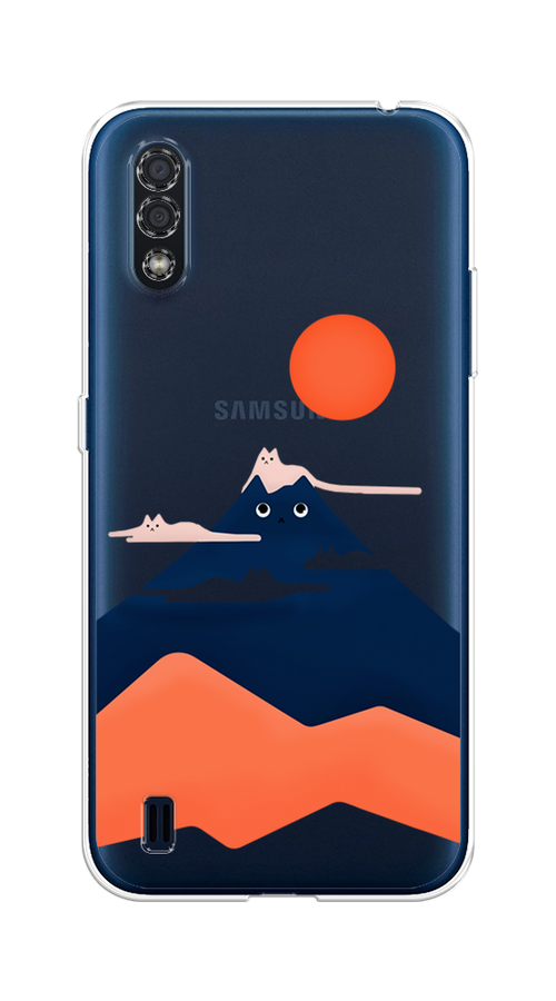 

Чехол на Samsung Galaxy M01 "Кот-гора", Черный;оранжевый, 2101150-4