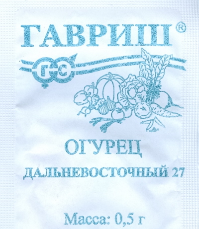 

Семена овощей Артикул Огурец Дальневосточный 27 0,5 г
