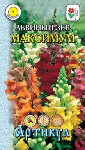 

Семена львиный зев Артикул Максимум 1 уп.