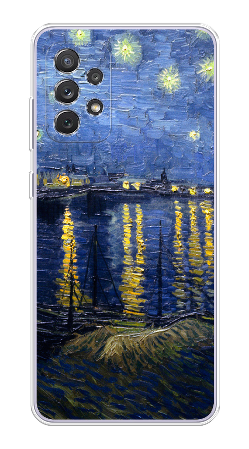 

Чехол на Samsung Galaxy A73 "Звездная ночь над Роной", Синий;желтый, 2104650-4