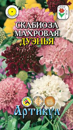 

Семена скабиоза Артикул Дуэнья 1 уп.