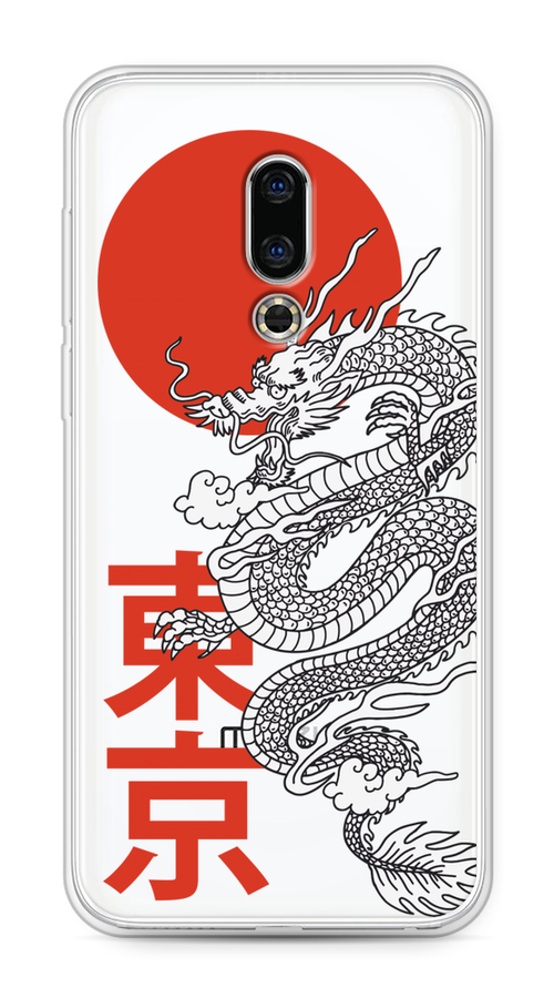 

Чехол на Meizu 16th "Китайский дракон", Черный;красный;белый, 72750-1