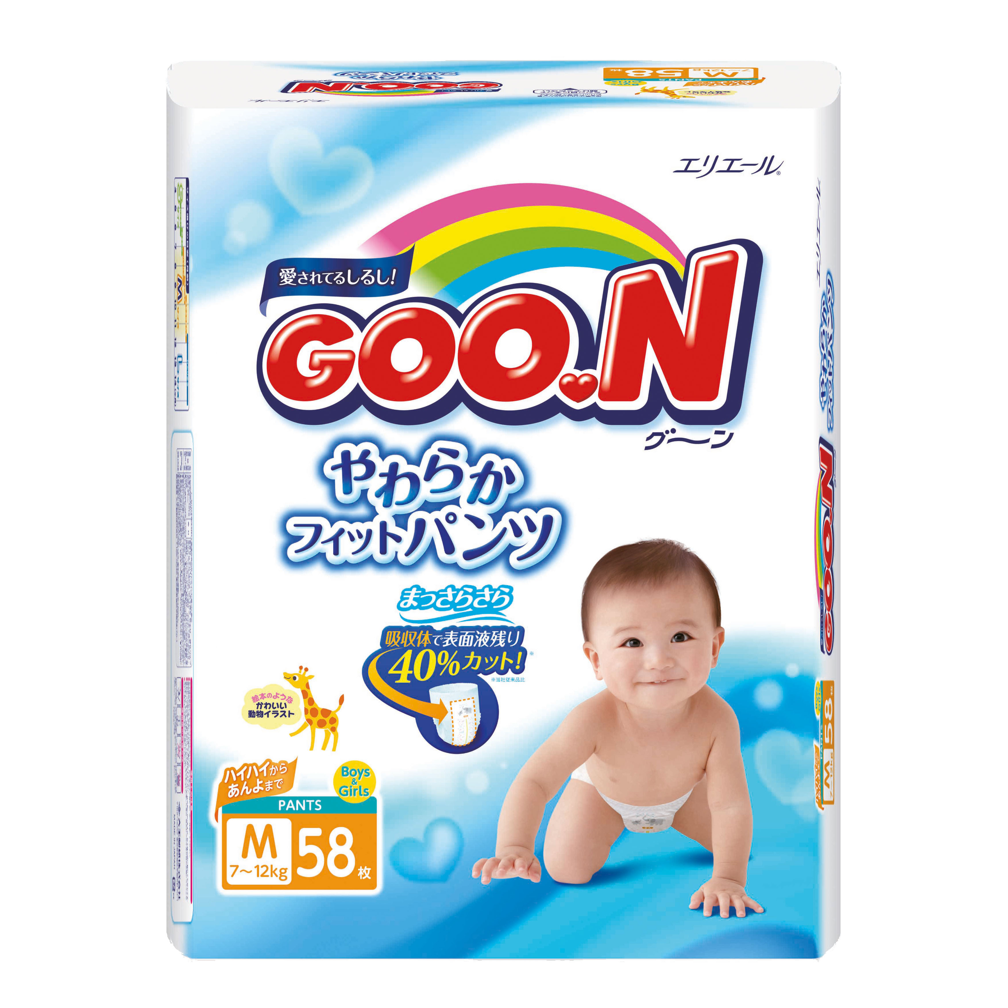 фото Подгузники-трусики goon m (7-12 кг), 58 шт.