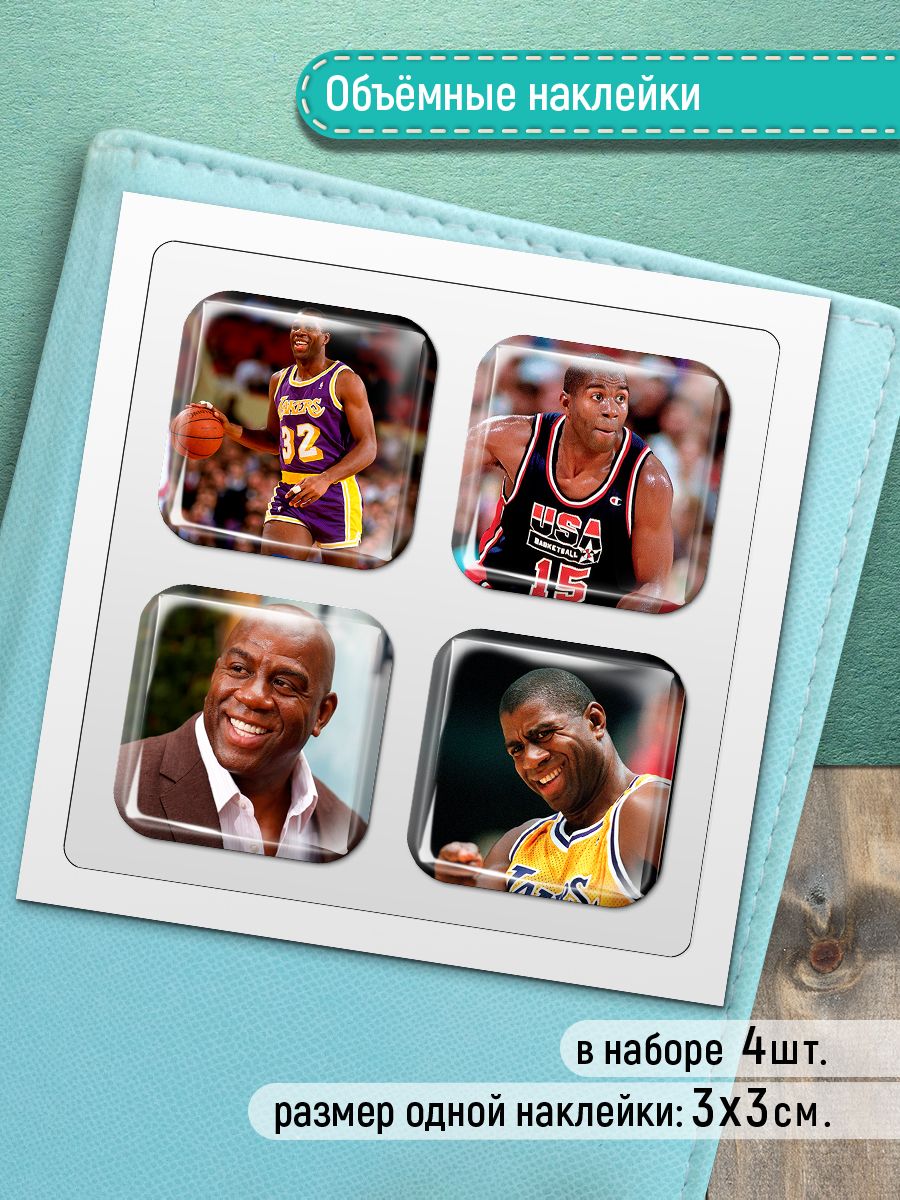 

Стикеры на телефон 3D Клейкие Наклейки - Мэджик Джонсон объемные наклейки 3STK_0033