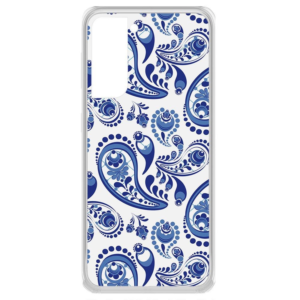 

Чехол-накладка Krutoff Clear Case Гжель для Samsung Galaxy S21 (G991), Прозрачный