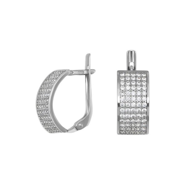 

Серьги из серебра TEO MAORI 82100576-00775, фианит, 82100576-00775