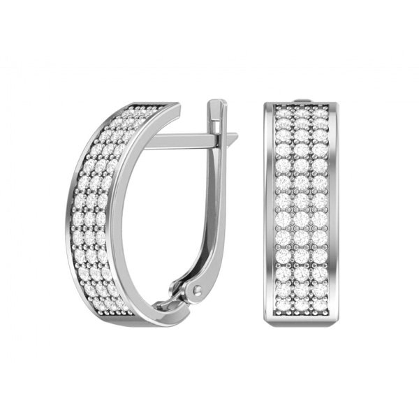 

Серьги из серебра TEO MAORI 82100577-00775, фианит, 82100577-00775