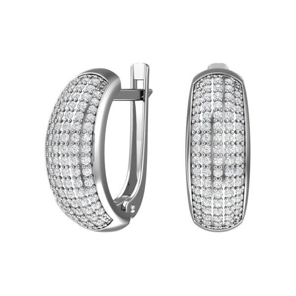 

Серьги из серебра TEO MAORI 82100727-00775, фианит, 82100727-00775