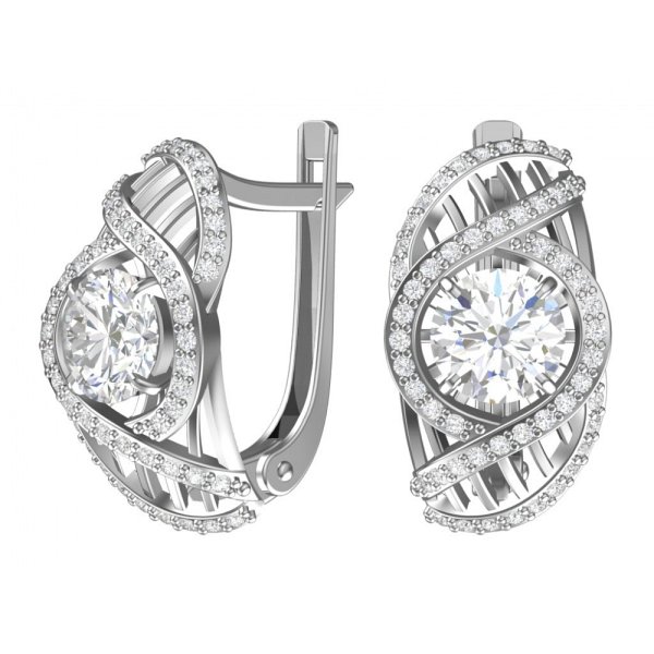 

Серьги из серебра TEO MAORI 82101234-00775, фианит, 82101234-00775