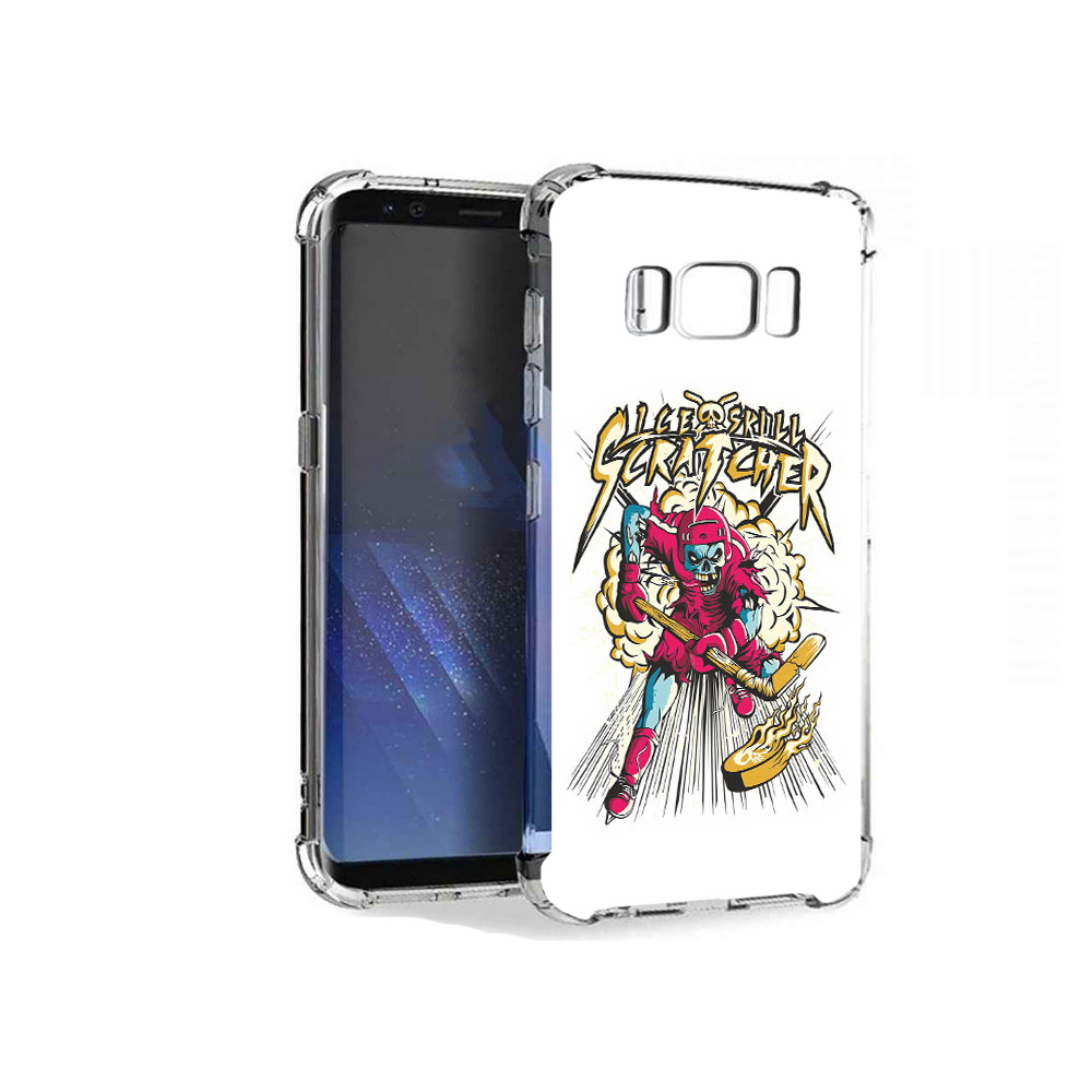 

Чехол MyPads Tocco для Samsung Galaxy S8+ нарисованный скелет хоккеист, Tocco