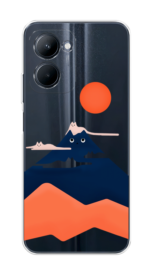 

Чехол на Realme C33 "Кот-гора", Черный;оранжевый, 2511350-4