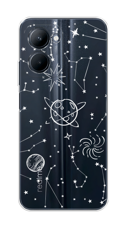 

Чехол на Realme C33 "Планеты в космосе", Белый, 2511350-2