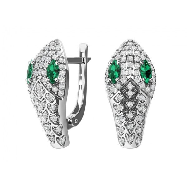 

Серьги из серебра TEO MAORI 82101526-00455, фианит, 82101526-00455