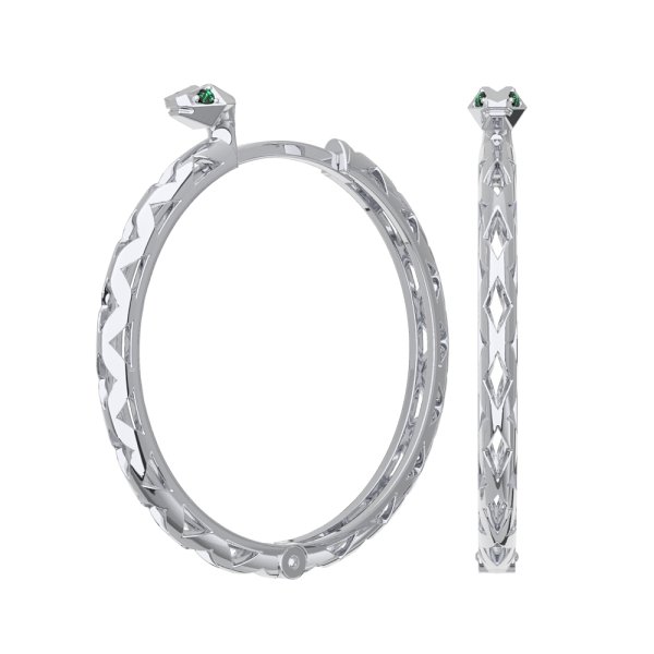 

Серьги конго из серебра TEO MAORI 82101576-00445, фианит, 82101576-00445