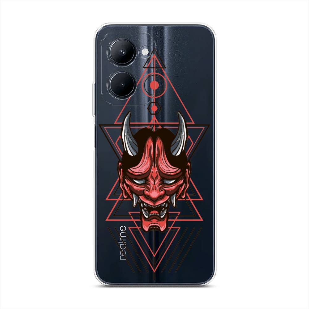 

Чехол для Realme C33 "Hanya Oni mask", Серый;красный;черный, 2511350-4