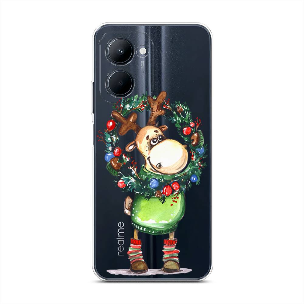 

Чехол для Realme C33 "Олень с новогодним венком", 2511350-4