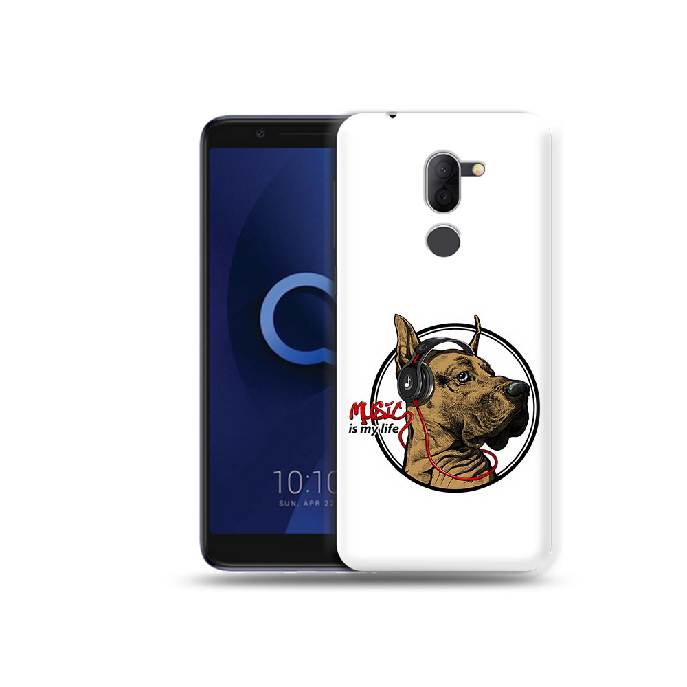 

Чехол MyPads Tocco для Alcatel 3X музыкальная собака (PT112114.674.490), Прозрачный, Tocco