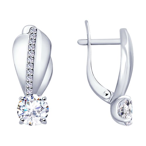 

Серьги из серебра TEO MAORI 889020103, кристалл ювелирный, 889020103