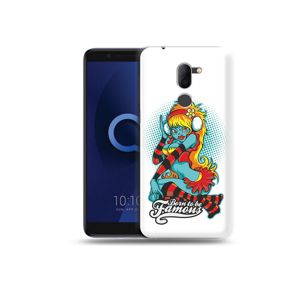 

Чехол MyPads Tocco для Alcatel 3X нарисованная девушка в наушниках (PT112114.674.498), Прозрачный, Tocco