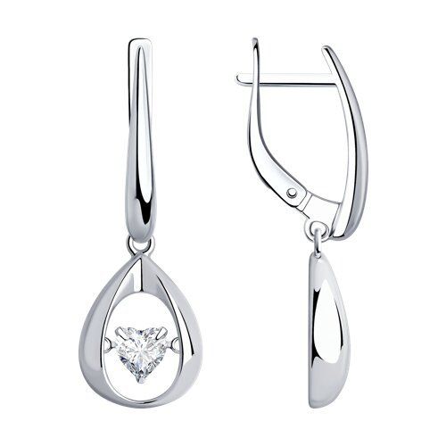 

Серьги из серебра TEO MAORI 889020148, кристалл ювелирный, 889020148