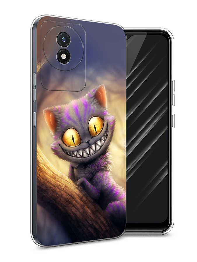 

Чехол Awog на Vivo Y02 "Cheshire Cat", Фиолетовый;желтый, 268150-1