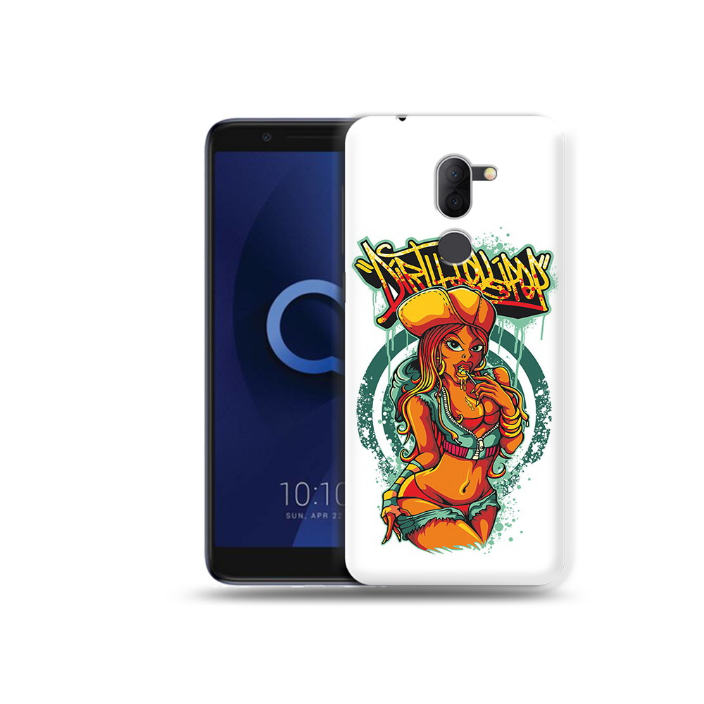 Чехол MyPads Tocco для Alcatel 3X нарисованная девушка комикс (PT112114.674.500)