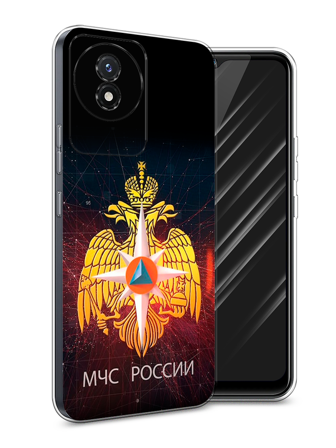 

Чехол Awog на Vivo Y02 "МЧС России", Черный;желтый;красный, 268150-5