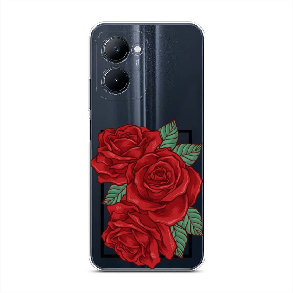 

Чехол для Realme C33 "Три алые розы", Красный, 2511350-2